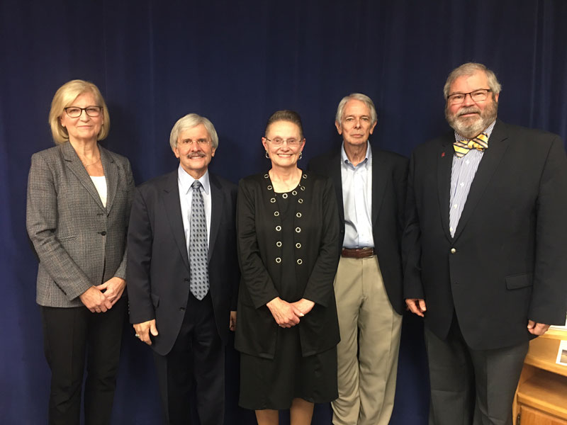 Tami Barrett poses with Indiana Department of Health personnel